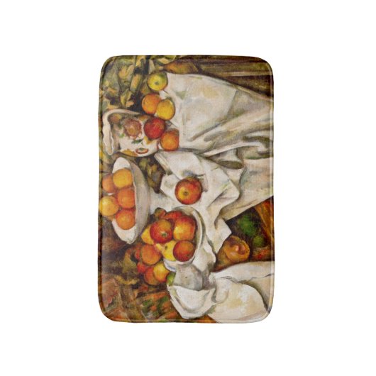 Paul Cezanne Appelt Sinaasappels Impressionisme Badmat (Voorkant Verticaal)