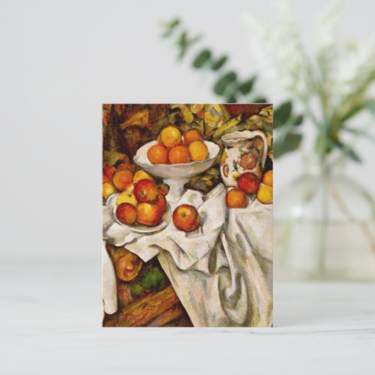 Paul Cezanne Appelt Sinaasappels Impressionisme Briefkaart (Staand voorkant)