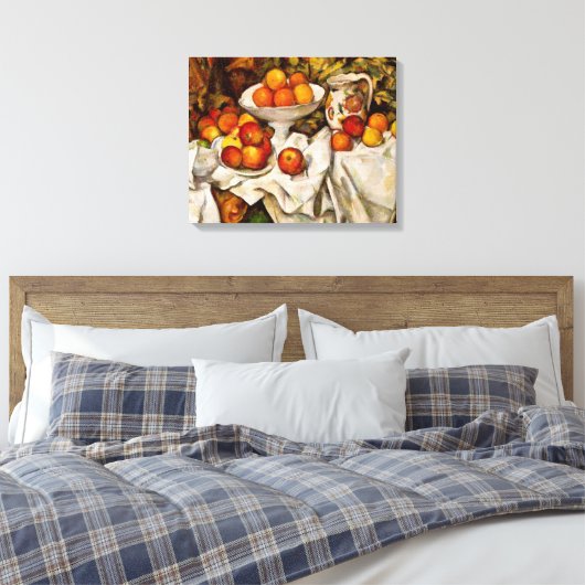 Paul Cezanne Appelt Sinaasappels Impressionisme Canvas Afdruk (Insitu (Slaapkamer))