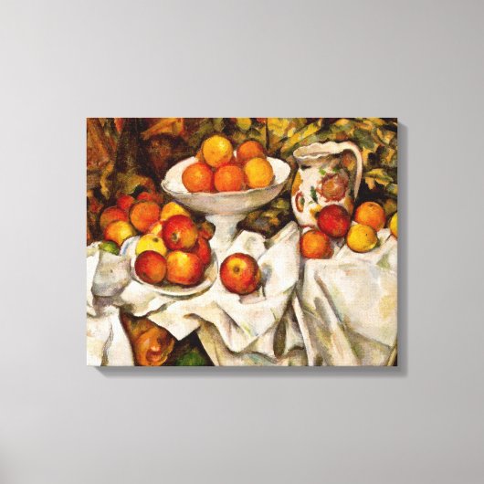 Paul Cezanne Appelt Sinaasappels Impressionisme Canvas Afdruk (Voorkant)