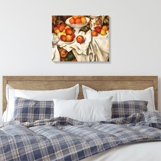 Paul Cezanne Appelt Sinaasappels Impressionisme Canvas Afdruk (Insitu (Slaapkamer))