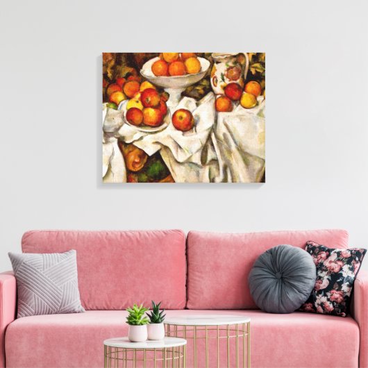 Paul Cezanne Appelt Sinaasappels Impressionisme Canvas Afdruk (Insitu (Woonkamer))