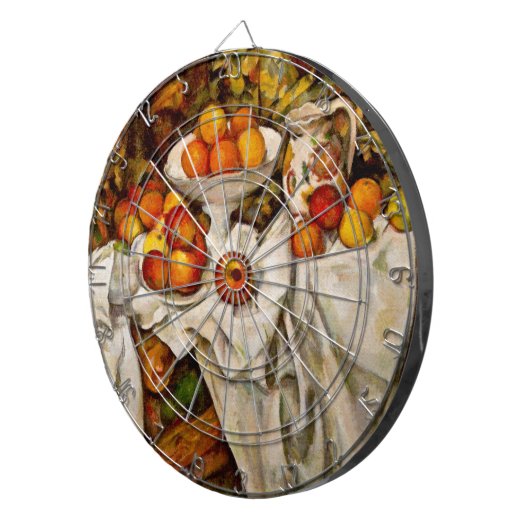 Paul Cezanne Appelt Sinaasappels Impressionisme Dartbord (Voorkant Rechts)