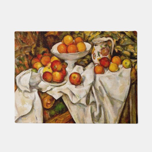 Paul Cezanne Appelt Sinaasappels Impressionisme Deurmat (Voorkant)