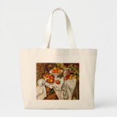 Paul Cezanne Appelt Sinaasappels Impressionisme Grote Tote Bag (Voorkant)