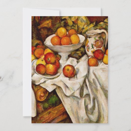 Paul Cezanne Appelt Sinaasappels Impressionisme Kaart (Achterkant)