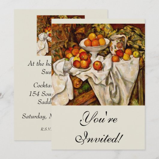 Paul Cezanne Appelt Sinaasappels Impressionisme Kaart (Voorkant / Achterkant)