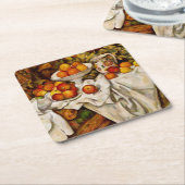 Paul Cezanne Appelt Sinaasappels Impressionisme Kartonnen Onderzetters (Schuin)