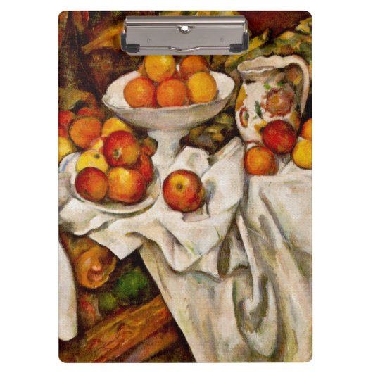 Paul Cezanne Appelt Sinaasappels Impressionisme Klembord (Voorkant)
