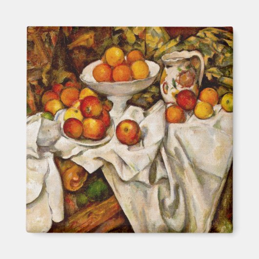 Paul Cezanne Appelt Sinaasappels Impressionisme Magneet (Voorkant)