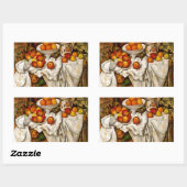 Paul Cezanne Appelt Sinaasappels Impressionisme Rechthoekige Sticker (Vel)