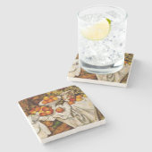 Paul Cezanne Appelt Sinaasappels Impressionisme Stenen Onderzetter (Zijkant)