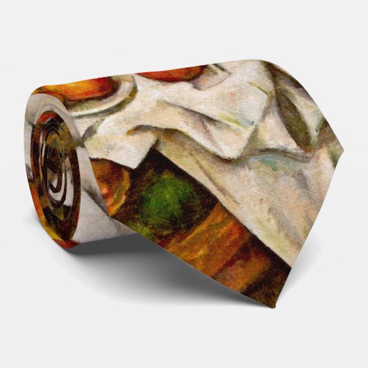 Paul Cezanne Appelt Sinaasappels Impressionisme Stropdas (Opgerold)