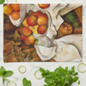 Paul Cezanne Appelt Sinaasappels Impressionisme Theedoek (Gevouwen)