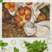 Paul Cezanne Appelt Sinaasappels Impressionisme Theedoek (Gevouwen)