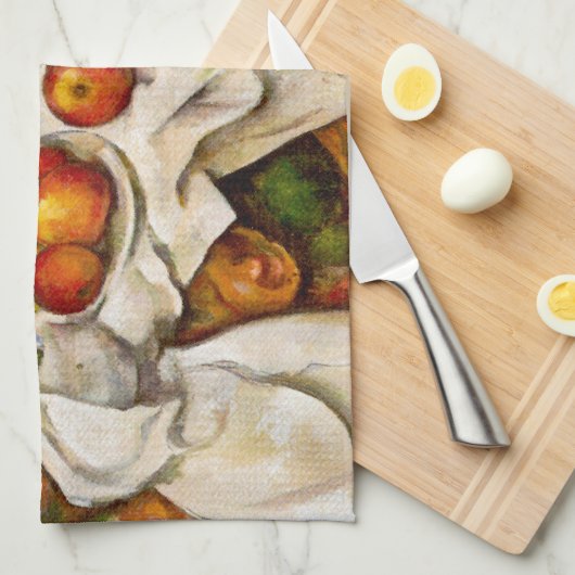Paul Cezanne Appelt Sinaasappels Impressionisme Theedoek (Quarter Fold)