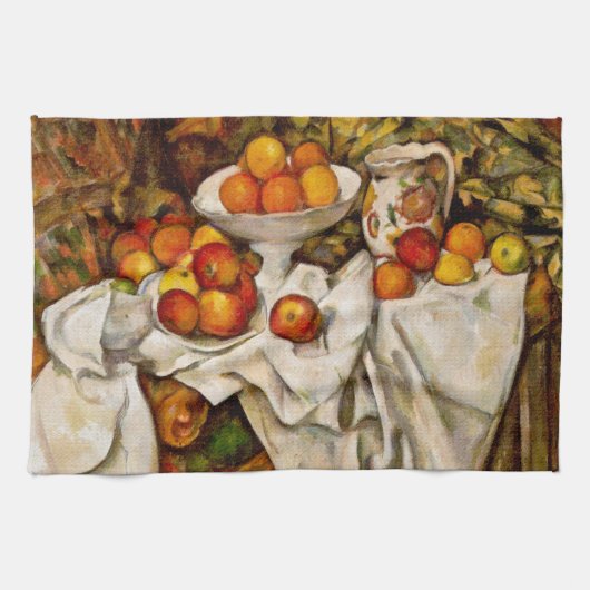 Paul Cezanne Appelt Sinaasappels Impressionisme Theedoek (Horizontaal)