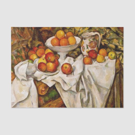 Paul Cezanne Appelt Sinaasappels Impressionisme Tissuepapier (Voorkant)