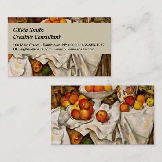Paul Cezanne Appelt Sinaasappels Impressionisme Visitekaartje (Voorkant / Achterkant)