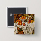 Paul Cézanne - Apples and Oranges Vierkante Button 5,1 Cm (Voorkant /achterkant)
