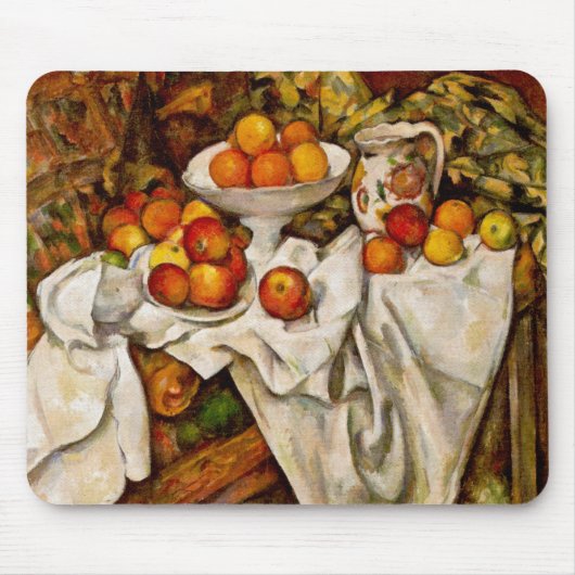 Paul Cézanne - Apples and Sinaasappels fine art Muismat (Voorkant)