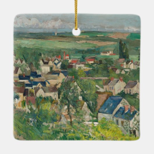 Paul Cezanne - Auvers, Panoramisch Uitzicht Keramisch Ornament (Achterkant)