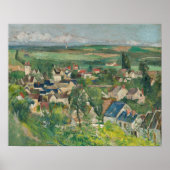 Paul Cezanne - Auvers, Panoramisch Uitzicht Poster (Voorkant)