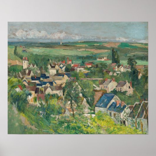 Paul Cezanne - Auvers, Panoramisch Uitzicht Poster (Voorkant)