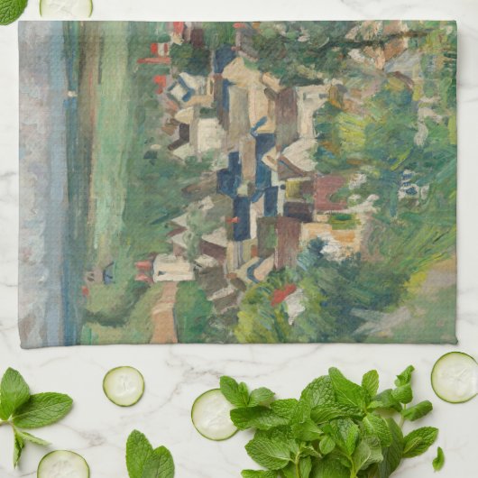 Paul Cezanne - Auvers, Panoramisch Uitzicht Theedoek (Gevouwen)