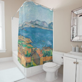 Paul Cezanne - Baai van Marseille, vanuit Estaque Douchegordijn