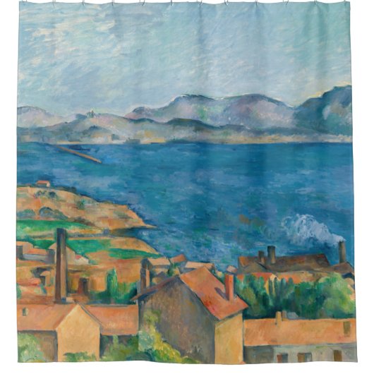 Paul Cezanne - Baai van Marseille, vanuit Estaque Douchegordijn (Voorkant)