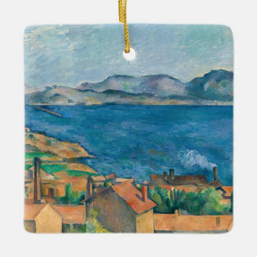 Paul Cezanne - Baai van Marseille, vanuit Estaque Keramisch Ornament (Voorkant)