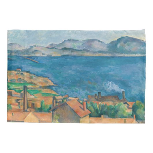 Paul Cezanne - Baai van Marseille, vanuit Estaque Kussensloop (Achterkant)