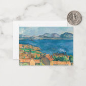 Paul Cezanne - Baai van Marseille, vanuit Estaque Notitiekaartje (Voorkant / Achterkant in situ)