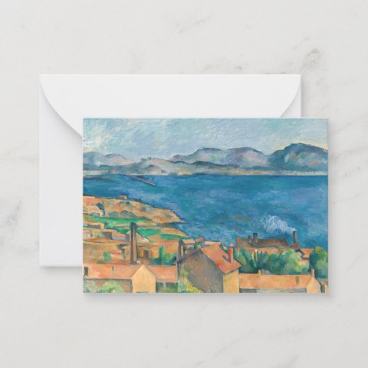 Paul Cezanne - Baai van Marseille, vanuit Estaque Notitiekaartje (Voorkant)