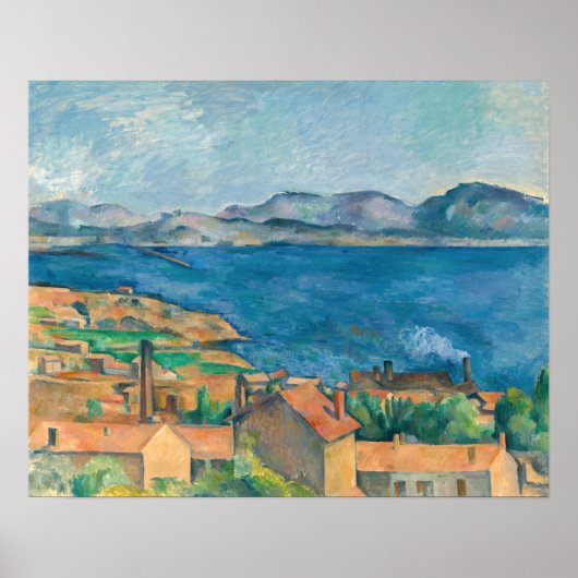 Paul Cezanne - Baai van Marseille, vanuit Estaque Poster (Voorkant)