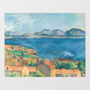 Paul Cezanne - Baai van Marseille, vanuit Estaque Raamsticker