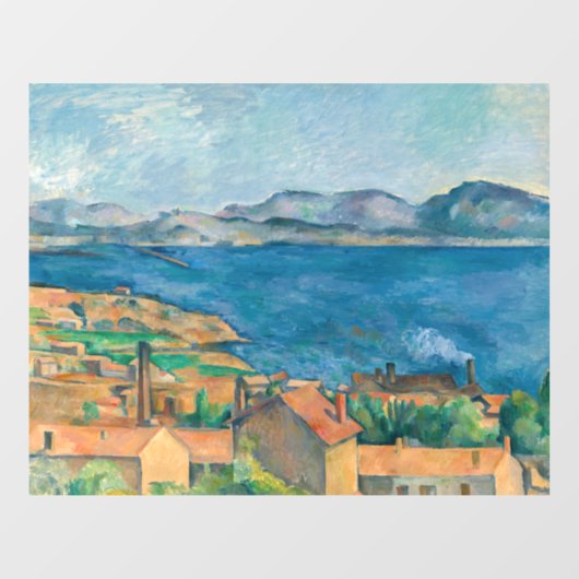 Paul Cezanne - Baai van Marseille, vanuit Estaque Raamsticker (Vel)