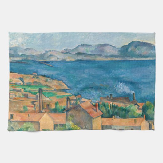 Paul Cezanne - Baai van Marseille, vanuit Estaque Theedoek (Horizontaal)