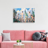 Paul Cezanne - Badenden Canvas Afdruk (Insitu (Woonkamer))
