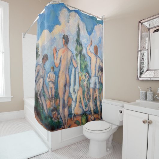 Paul Cezanne - Badenden Douchegordijn (In situ)