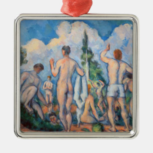Paul Cezanne - Badenden Metalen Ornament