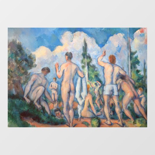 Paul Cezanne - Badenden Raamsticker (Vel)