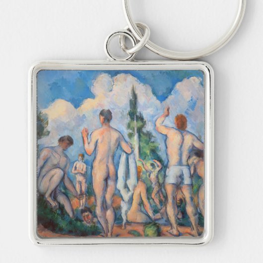 Paul Cezanne - Badenden Sleutelhanger (Voorkant)