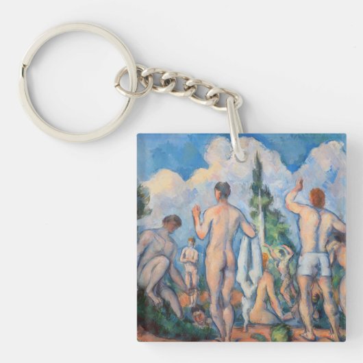 Paul Cezanne - Badenden Sleutelhanger (Voorkant)