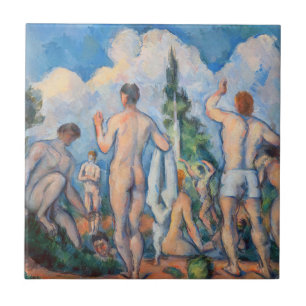 Paul Cezanne - Badenden Tegeltje