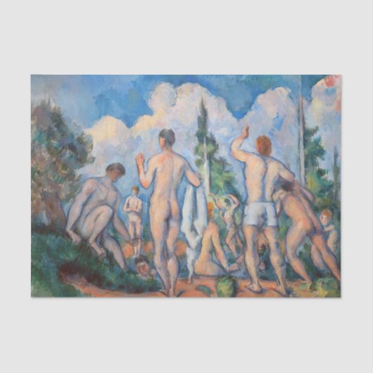 Paul Cezanne - Badenden Tissuepapier (Voorkant)