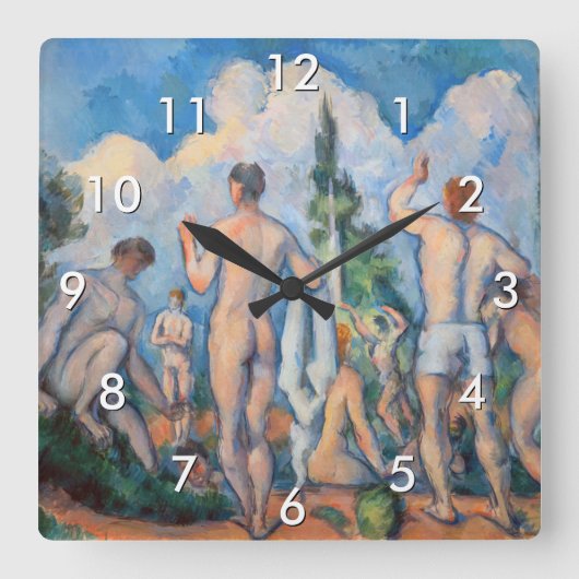 Paul Cezanne - Badenden Vierkante Klok (Voorkant)