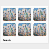 Paul Cezanne - Badenden Vierkante Sticker (Vel)