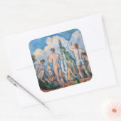 Paul Cezanne - Badenden Vierkante Sticker (Envelop)